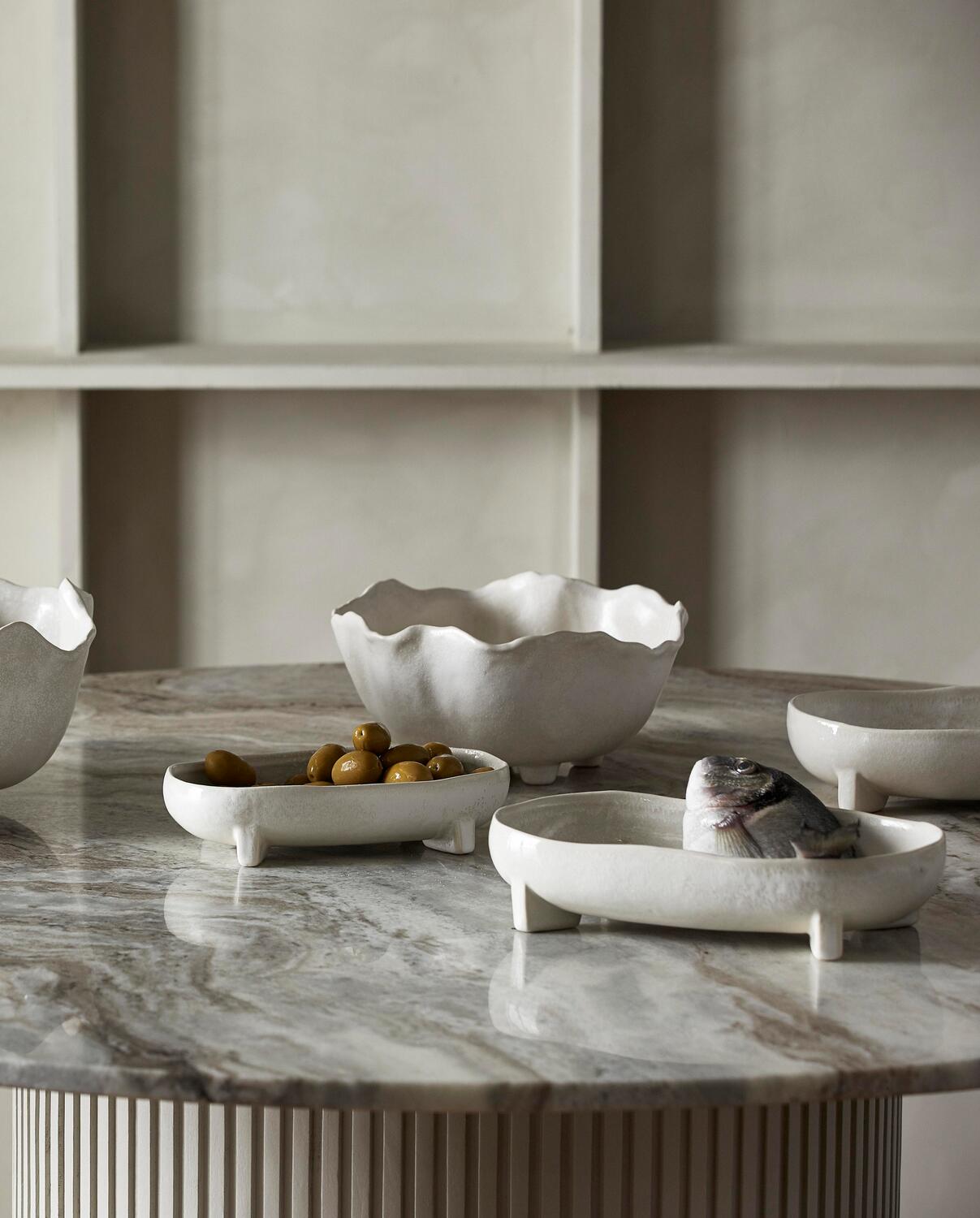 Pemba bakke med fødder, small - offwhite